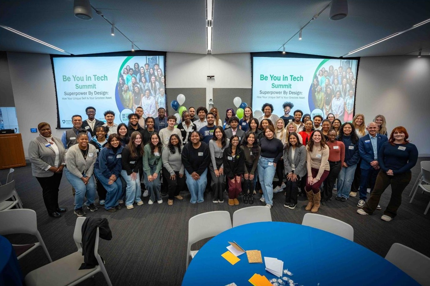 Club members at the tech conference